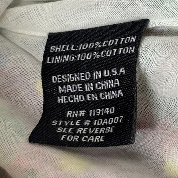 NWT Double Zero 100% Cotton Short Sleeve Floral Wrap Dress Size Large‎ Spring - Picture 4 of 5